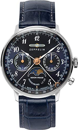 Zeppelin 7037-3 Quartz Watch Damen Uhr analog Quarzwerk mit Leder Armband 7037-3
