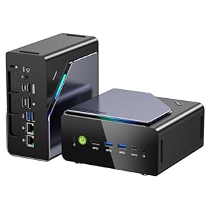 GMKtec Mini PC de juegos AMD Ryzen 7 H 255 (Actualizado 8745HS) 32GB DDR5 1TB SSD, computadora de escritorio 3X M.2 2280 de expansión, Oculink, Dual NIC 2.5G, HDMI 2.1, USB4 K12
