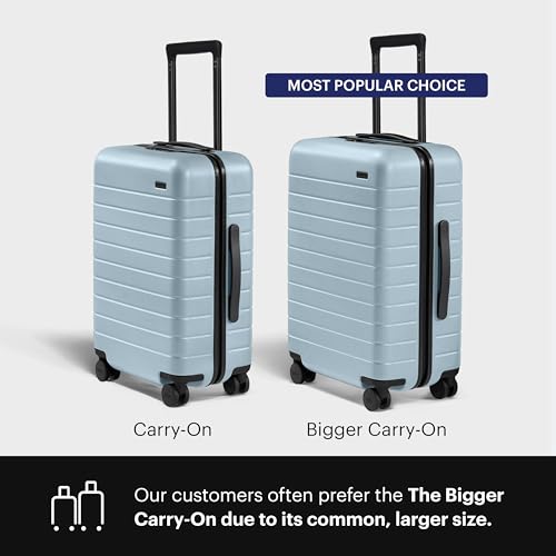 Image of Away Amazon Exclusive Carry-On Luggage - 22-Inch Lightweight Hardside Suitcase with 360 Spinner Wheels, Interior Compression System, TSA-Approved Lock - Sky Blue