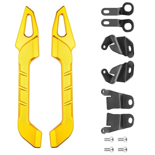 Barres d'appui XMAX 300 en aluminium CNC anodisé or pour passager moto