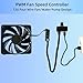 4 Pin 12V PWM Fan Controller with Type C Interface and 4Pin 5 Way PC Fan Splitter Hub,0-100% DC Speed Adjustment (Style1)