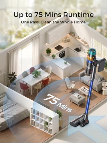 Image of Smart Cordless Vacuum Cleaner, 650W 60KPa 75Min Vacuum Cleaner for Home