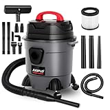 JUOPLD Aspiradora Húmeda y Seca, 1500W Aspirador Industrial para Cenizas, Depósito de 18 L, Juego...