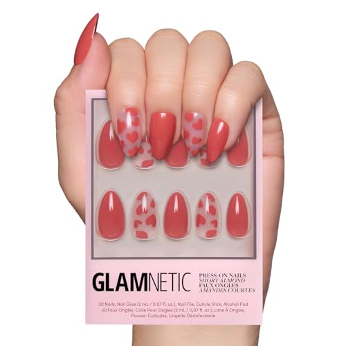 Glamnetic Press On Nails - Love Me | Glossy, Semi-Transparent, Sh...