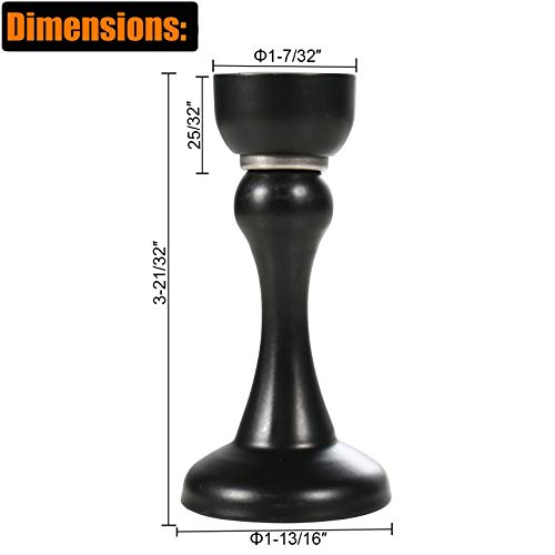 Matee Stainless Steel Magnetic Door Stop Holder Doorstop With Concealed Screw Hole Design Wall / Floor Mount Black Color (2 Pack) #TOP4