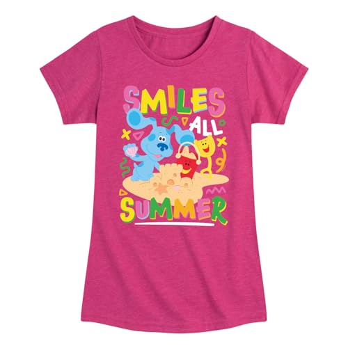 Blue's Clues & You! Hybrid Apparel Smiles All Summer - Toddler & Youth Girls Short Sleeve Graphic T-Shirt