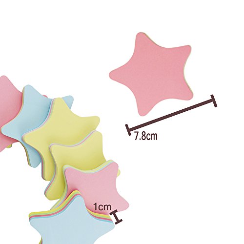 Pralb 20Pack Rainbow Star-Shaped Self Sticky Notes Self-Adhesive Sticky Note Cute Notepads 100 Sheets Per Pad.(20 Pack/Box, Star) Sticky Notes,Sticky Note Star,Cute Sticky Notes,Sticky Notepad,Star #TOP1