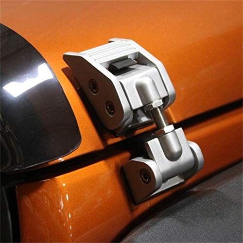 Rugged Ridge | Hood Catch Kit, Silver | 11116.07 | Fits 2007-2018 Jeep Wrangler JK