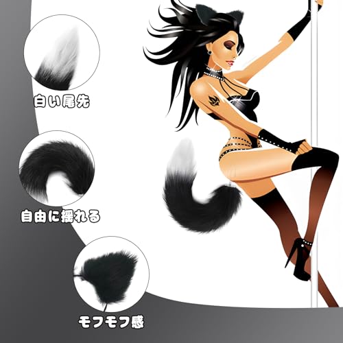 アナルプラグ 尻尾 あなるしっぽ アダルトグッズ 膣トレ アナル開発 初心者 アナルディルド 肛門ストッパー 男女兼用 ステンレス製 可愛い 大人のおもちゃ 猫耳カチューシャ 狐 仮装 cosplayコスプレ SMプレイ - 画像5