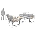 OUTLIV. New York City Loungeset Akazie & Alu Grau