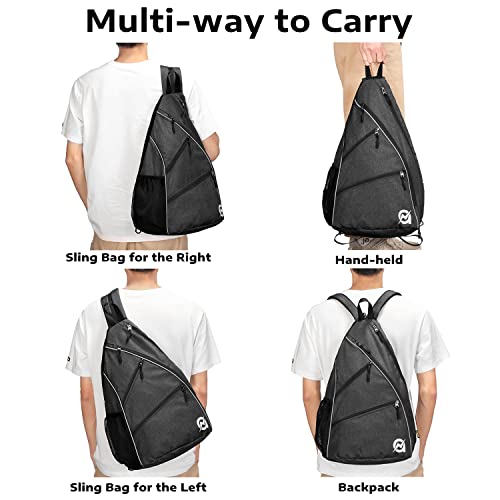 Image of A11N SPORTS Pickleball Bag, Reversible Crossbody Sling Bag /Backpack for Women Men
