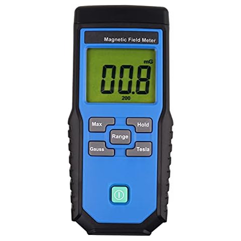 TENMARS EMF ELF Magnetic Field Meter Electromagnetic Detector Micro-Tesla/Milli-Gauss 30Hz ~ 300Hz Frequency Gauss Tester Cover