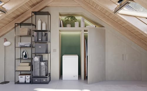 CANDY - Congelateur coffre - CCHH 100 E - Capacité nette totale 97 litres, Niveau sonore 39 dB, Froid Statique, Pouvoir de congélation 4,5kg/24h, Classe énergétique E