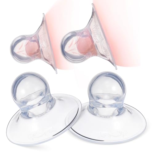 HEALLILY 2 x Nippel-Sauger Nippelabzieher Nippel-Korrektor Nippelbecher Sauger Everters Extractor für flache und umgekehrte Brustwarzen Behandlung Vergrößerung