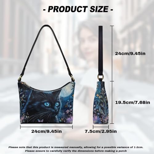 Image of Handbag for Women Leather Underam Shoulder Bag with Zipper Fashion Work Purse Waterproof Travel Wallet