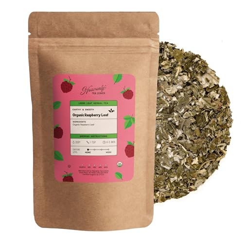 Heavenly Tea Leaves Organic Raspberry Leaf, Loose Leaf Herbal Tea,