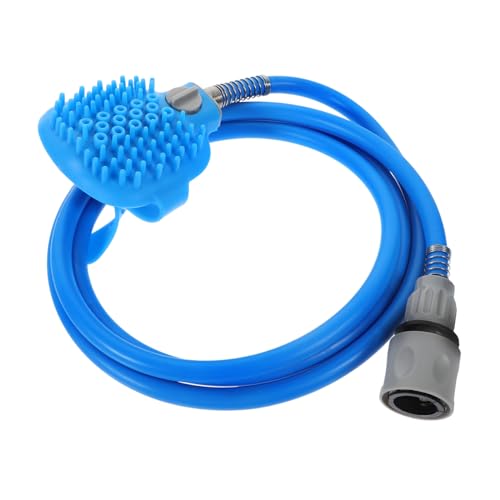 CVUTOVO 1Set Pet Shower Sprayer Nozzle Brush Durable Dog Bathing Tool with Massage Function Hose for Cleaning and Grooming for Dogs and Cats