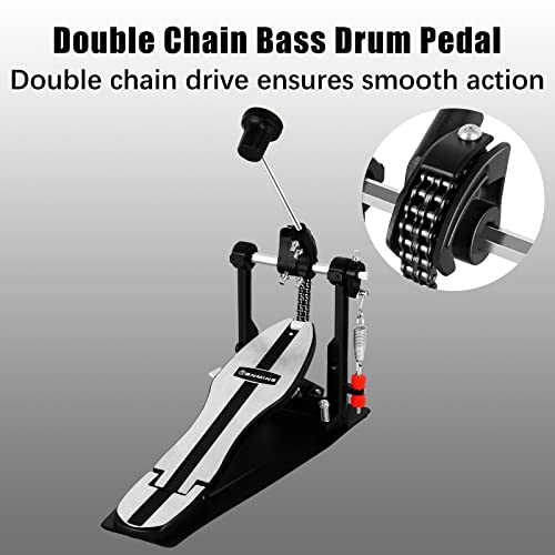 Ranming Practice Drum Pad Stand Kit,Silent Drum Pad Set，Drum Set Practice Kit With 1 Bass Drum Pedal,Hi-Hat Pedal,2 Drum Stand,Cymbal, Dumb Drums For Beginners Adults. #TOP3