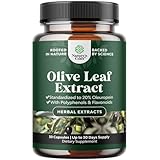 Potent Olive Leaf Extract Capsules - High Strength Antioxidant Supplement with Pure Olive Leaf with 20% Oleuropein - Herbal Heart Health Supplement - Vegan Non-GMO & Gluten Free (1 Month Supply)
