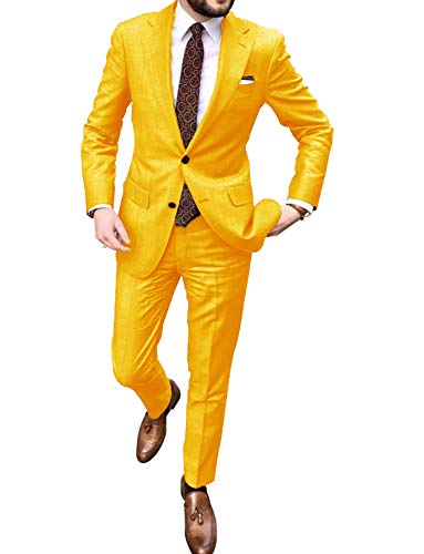 Costumes pour hommes de mariage kaki ensemble 2 pièces veste et pantalon