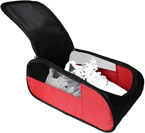 Grantien Bolsa para Zapatos, Organizador para Zapatos De Golf con Asas Y Cremalleras Dobles, 600D Oxford Rojo 34 * 23cm Cover
