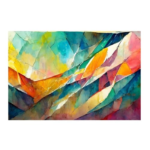 Poster minimalisme structuré à effet illusion d'optique pour agrandir votre salon