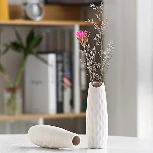Ceramic Vases Set Of 3，White Vases For Decor，Modern Home Decor Vase， Farmhouse Living Room Tabletop Decoration, Entryway Coffee Table Decorative，Boho Decor #TOP5