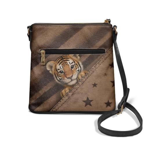 Image of Leather Women Crossbody Hobo Bag Satchel Purse Handbag with Adjustable Shoulder Strap and Zipper Pockets