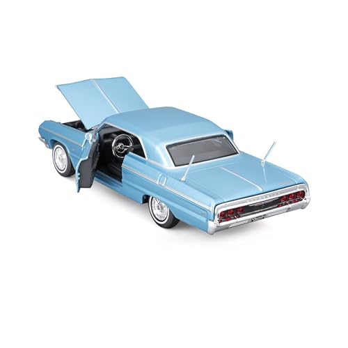 Maisto 1964 Chevrolet Impala SS Blue Metallic Special Edition miniatura 6