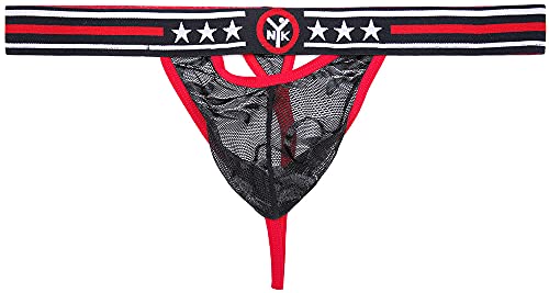 Onefit Men's Jockstrap Panties Lace Thong Pattern Bikini Briefs Lingerie #TOP1