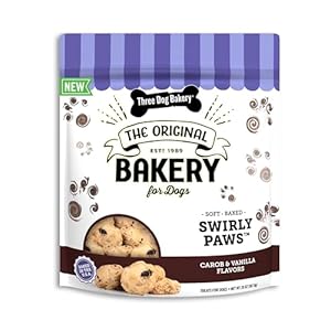 Threedogbakeryswirlypawsdogtreatcookieswithcarobchipvanillasoftbakedpuppytrainingtreatsdogbiscuitsdogbakerytreats Urban Country Home Decor Three dog bakery swirly paws dog treat cookies with carob chip vanilla soft baked puppy training treats dog biscuits dog bakery treats urban country home decor