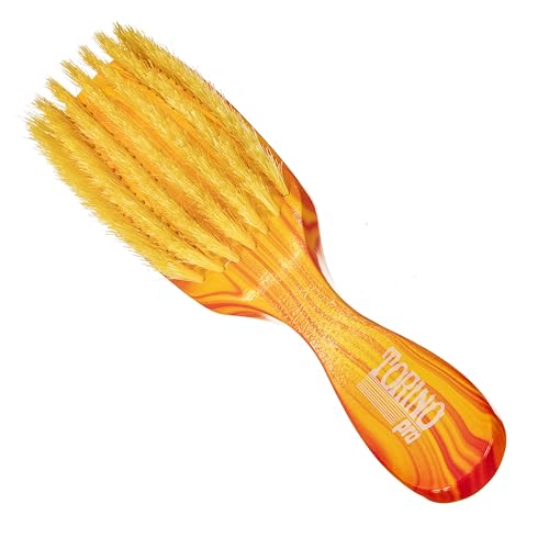 Torino Pro Wave Brush #8789-7 Row Soft bristles -100% Pure Boar Bristles - Great Workhorse for laying down your 360 Waves