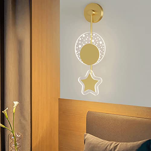 Lámpara de pared dorada nórdica para decorar el pasillo con iluminación LED de 12W 8