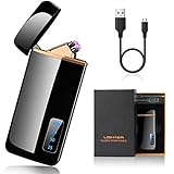 ◈ Wiederaufladbar und Baterrie Anzeige: Das Feuerzeug ist über Mini USB-Schnittstelle aufladbar.z.B an den Computer, Powerbank oder anderen Ladegeräten. Eine Ladung kann für weniger als eine Stunde voll sein. Ladekabel befindet sich in der Geschenkverpackung.