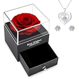 【Rose eterne autentiche】100% fatte a mano, i fiori freschi della natura reale mantengono il vostro amore per sempre. Può essere conservata per 3-5 anni, riponendo la confezione regalo di rose eterne in un luogo fresco ed evitando la luce diretta del sole.