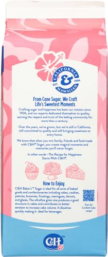 C&H Pure Cane Ultrafine Granulated Baker\'s Sugar, 4 LB Carton (Pack of 3)