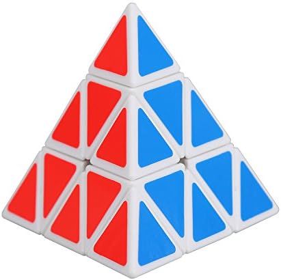 Ottertooth Pyraminx Pyramid Speed Smooth Puzzle Cube, for Intelligence Development, White