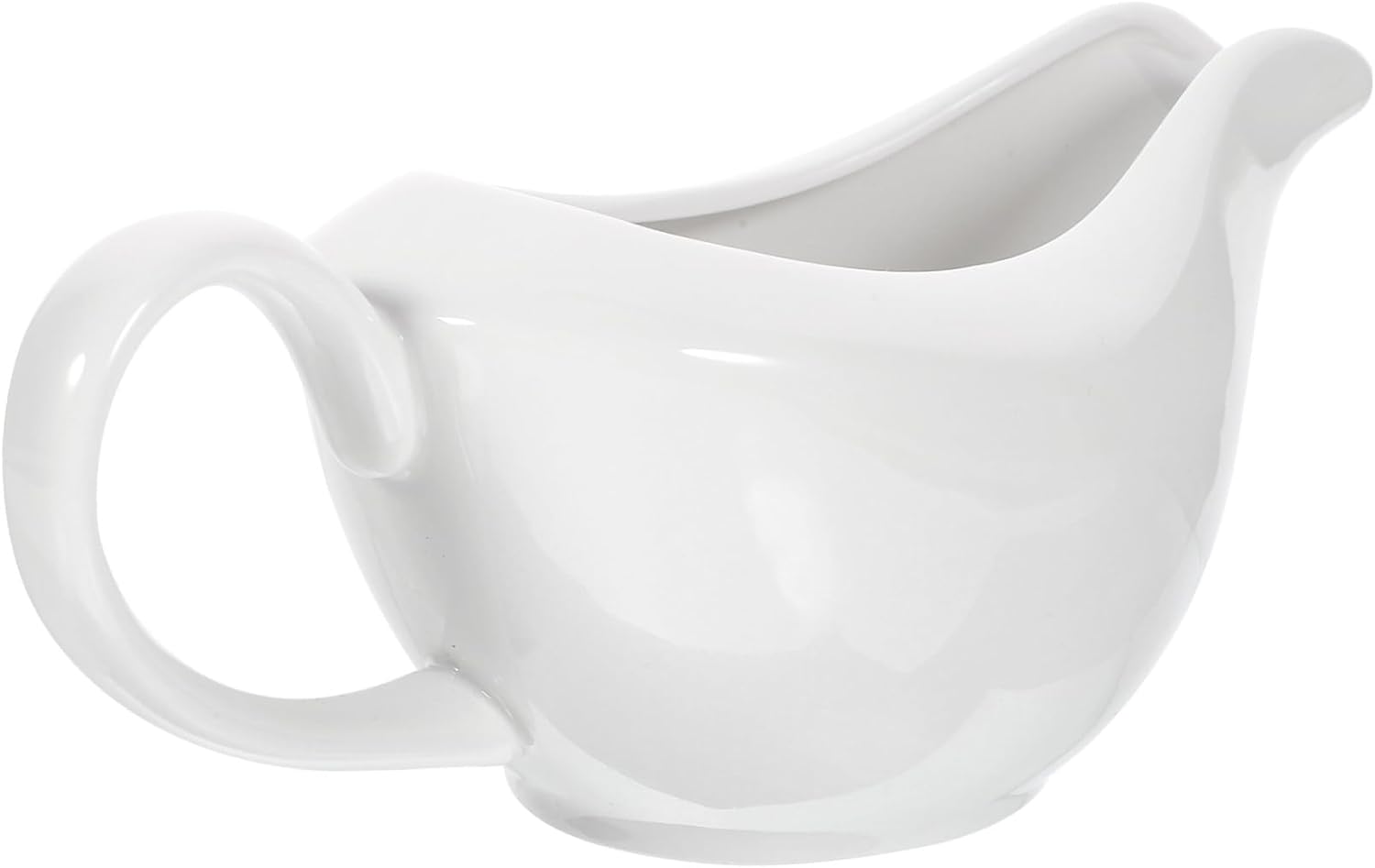 KICHOUSE Ceramic Gravy Boat with Saucer Sauce Container for Soy Sauce Milk Salad Dressings and Easy to Clean for Home and Restaurants
