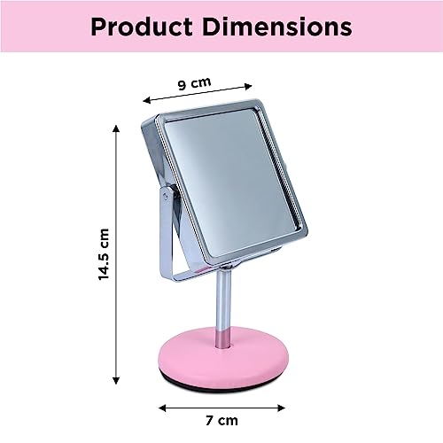 Image of NFI Essentials Dressing Table Cosmetic Makeup Mirror with Stand, Square Shape Multipurpose Vanity Mirror