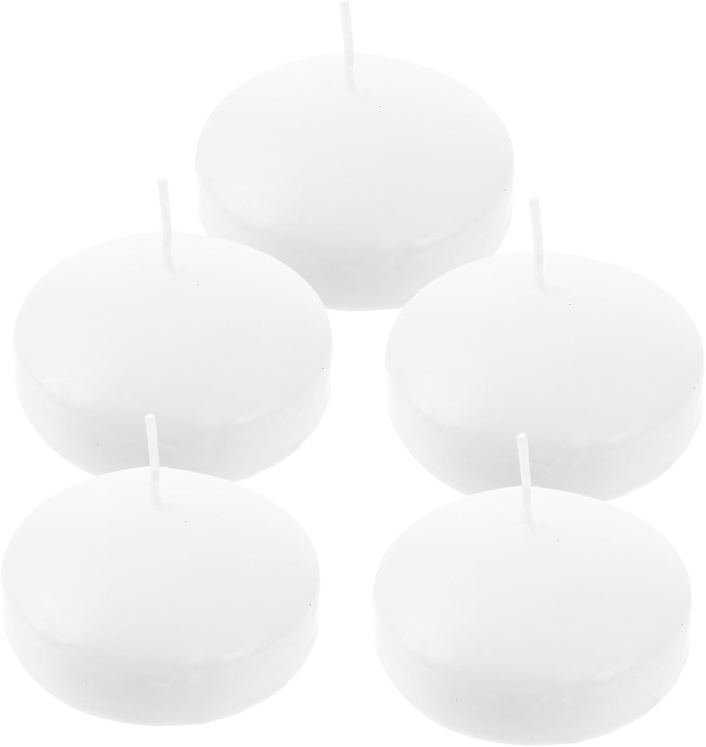 Luxshiny 5Pcs Unscented Floating Candles Round Cylindrical Tealight for Weddings Parties and Home Decor Dripless Smokeless Design for Romantic Events