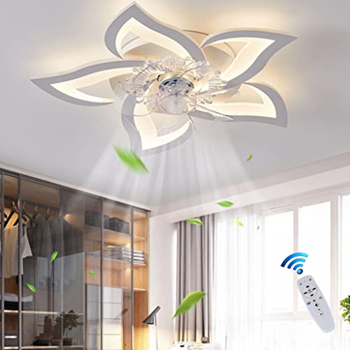 JINWELL Ventilador De Techo Con Iluminación Ventilador LED Luz Techo Ventilador Cover