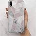 iPhone XR Case,LUMARKE Cute Geometric Grey Marble Fashion Design Men Women Girls,Slim-Fit Matte TPU Clear Bumper Soft Rubber Silicone Best Protective Thin Cover Phone Case iPhone XR [6.1"]