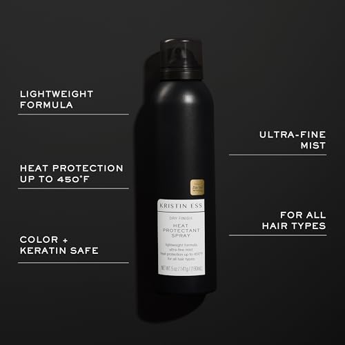 Kristin Ess Dry Heat Protectant Spray - Blow Dry Frizz Control + Shine Enhancing - Anti Humidity Thermal Heat Protectant Spray - Repair + Protect Hair Up to 450 Degrees - Fresh Pear Fragrance (5 oz) - Image 5