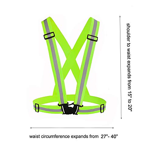 Colete refletivo de corrida Awnuuw pacote com 3, coletes de segurança ajustáveis altamente visíveis