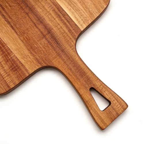 Tabla de cortar de madera de 46 cm de largo para picar alimentos cómodamente 8