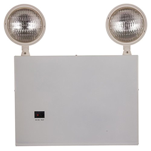 Sunlite 18 Watt 2 Head Emergency Light, White Powder Coated Finish, NYC Approved