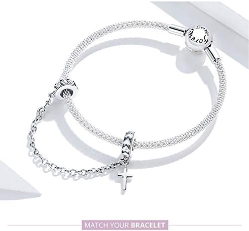 Clip Lock Spacer Stopper Charm Bead Love Heart Charm Bracelets for Women 925 Sterling Silver Safety Chain Charms for Pandora Bracelets - Image 7