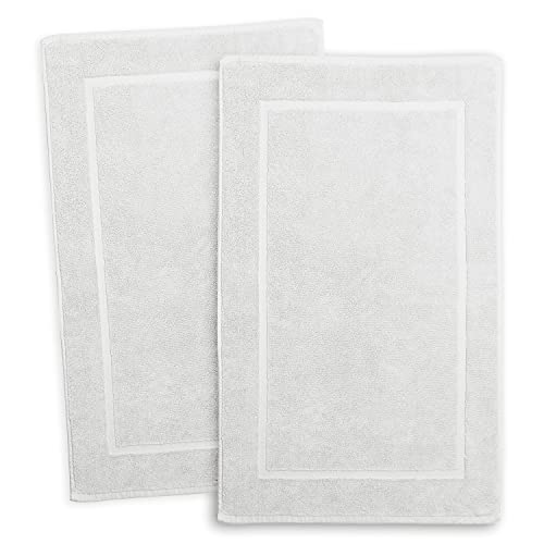 Image of Hearth & Harbor Bath Mat Towels - 100% Ring Spun Cotton Luxury Towels - Ultra Soft & Highly Absorbent, Bathroom Towels, Floor Mat - White