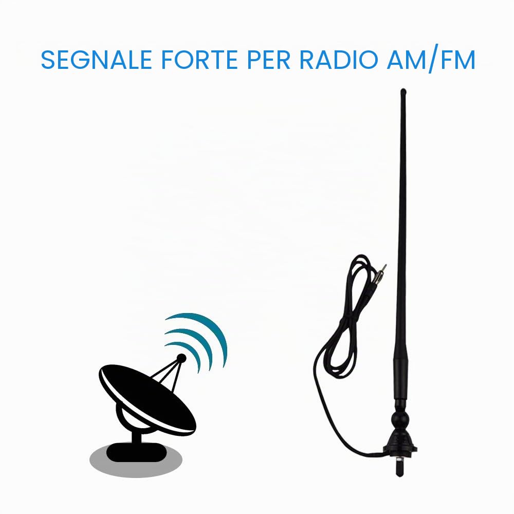 Antena FM Marine Gomma Anatra Dipole Flessibile Auto Barca Yacht ATV UTV RV