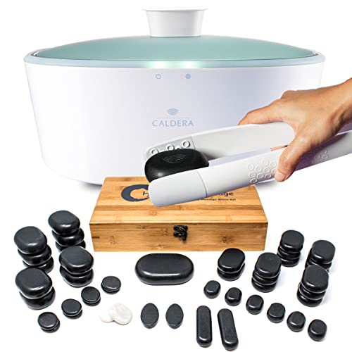 Produktfoto von CALDERA Hot Stone Massage Mid-Size Set inkl. Zange